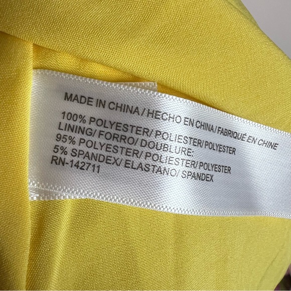 NWT Eloquii Ruffles & Pintucks Fit & Flare Dress Size 24 Golden Yellow - Picture 13 of 16